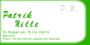 patrik mille business card